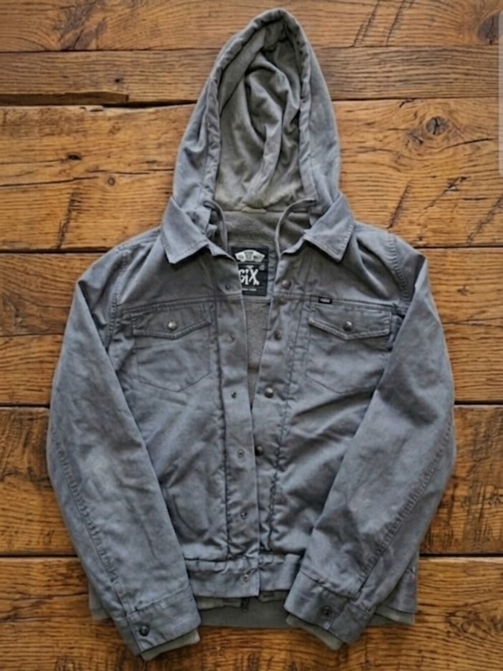2012 Vans Off The Wall Hooded Canvas Workwear Utility Jacket Size Medium